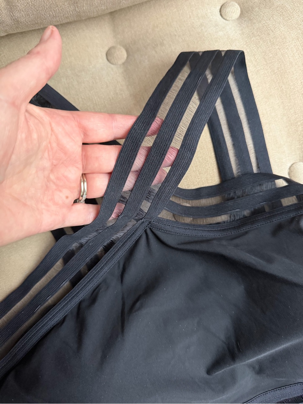 Apt. 9 Black Strappy One-Piece Swimsuit - Women Swim - Picture 2 of 7